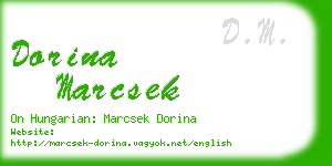 dorina marcsek business card